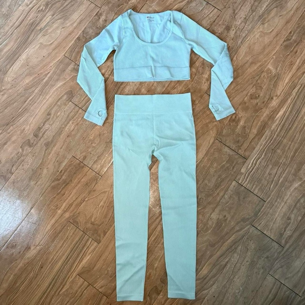 Women's Light Blue Two-Piece Set